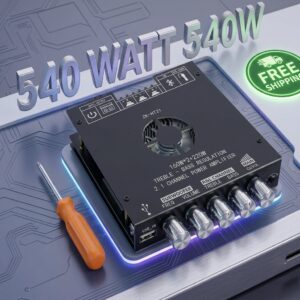 ZK-HT21 2.1 Channel 540W Bluetooth 5.0 High Power Audio Amplifier Board (160W+160W Stereo + 220W Subwoofer) TDA7498E