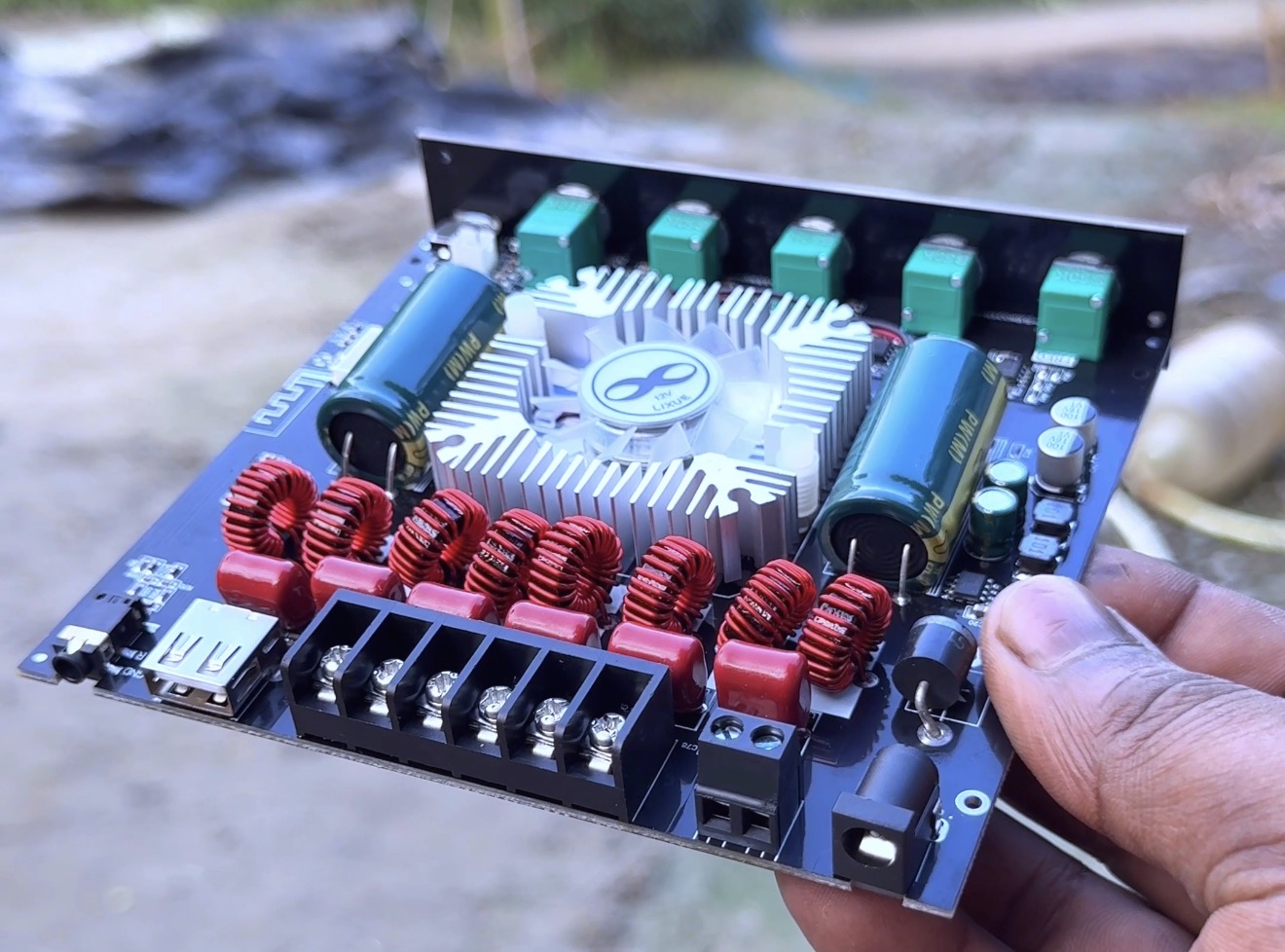 ZK-AS21 2.1 Channel Bluetooth 5.1 Power Amplifier Board (220W+220W+350W) with Treble & Bass Control - Image 6