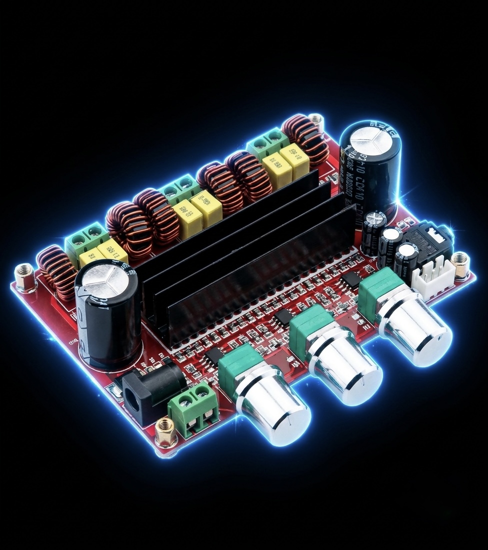 TPA3116D2 2.1 Channel High Power Digital Audio Amplifier Board (50W+50W Stereo + 100W Subwoofer Bass) 12V-24V DC - Free Shipping - Image 3