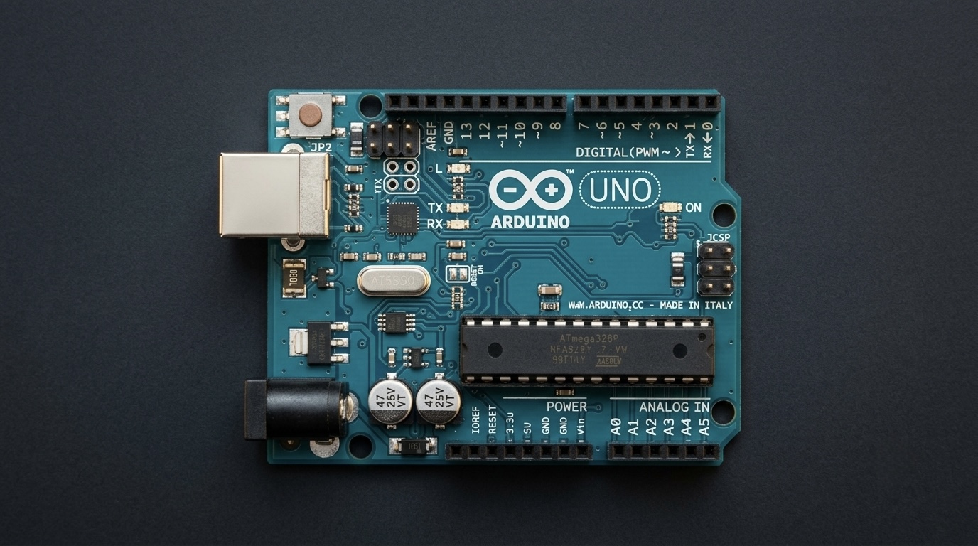 Original Quality Arduino Uno R3 DIP Board (Socketed ATmega328P & ATmega16U2 USB) - Made in Italy Design